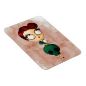 Spookes Mädchen mit Opossum Magnet (Rechte Seite)