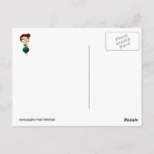 Spookes Mädchen mit Opossum Postkarte (Rückseite)