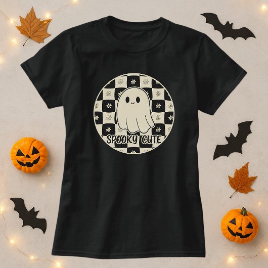 Spookes Niedlich Ghost-Checkerboard T-Shirt