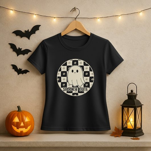 Spookes Niedlich Ghost-Checkerboard T-Shirt