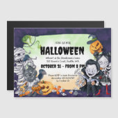 Spookes Niedliches Halloween-Party Magneteinladung (Vorne/Hinten)
