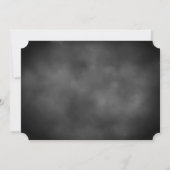 Spookes Schwarz-Weiß-Halloween-Party Einladung (Rückseite)