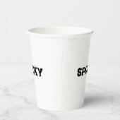 Spookes schwarz-weißes Halloween Pappbecher (Rechts)