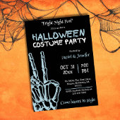 Spookes Skelettfahne Halloween Einladung