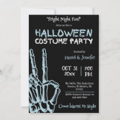 Spookes Skelettfahne Halloween Einladung (Vorderseite)