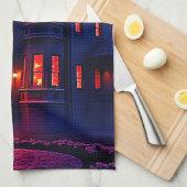 Spookes Spuk Haus im Dusk Design Geschirrtuch (Viertel Falte)