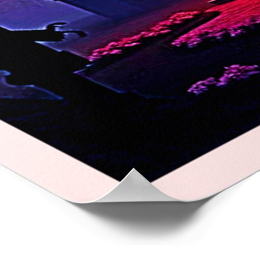 Spookes Spuk Haus im Dusk Design Poster (Ecke)