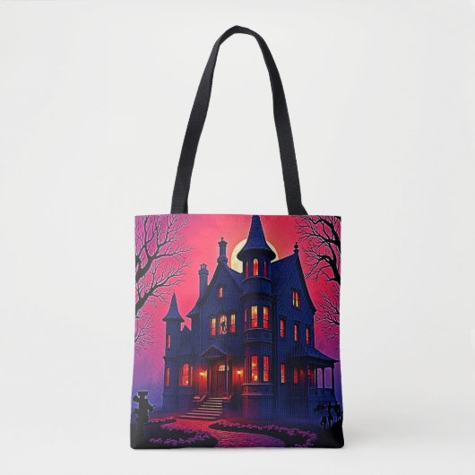 Spookes Spuk Haus im Dusk Design Tasche (Vorderseite)