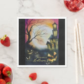 Spookes Spuk Haus personalisiert Serviette (Beispiel)