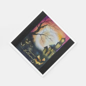 Spookes Spuk Haus personalisiert Serviette (Ecke)