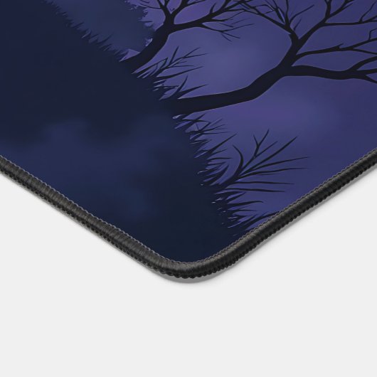 Spookes Spuk Haus und Fledermäuse Halloween-Schrei Schreibtischunterlage (Ecke)