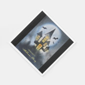 Spookes Spuk Schloss personalisiert Serviette (Ecke)