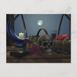 Spookes Stillleben im Mondlicht Postkarte