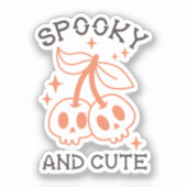 Spookes und niedliches Halloween Aufkleber (Vorderseite)