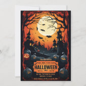 Spookes unheimliches Mondlicht Spuk dunkles NachtH Einladung (Vorderseite)
