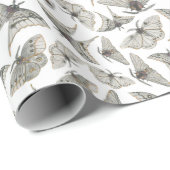 Spookes Vintages Moth Pattern Geschenkpapier (Rolleneckpunkt)