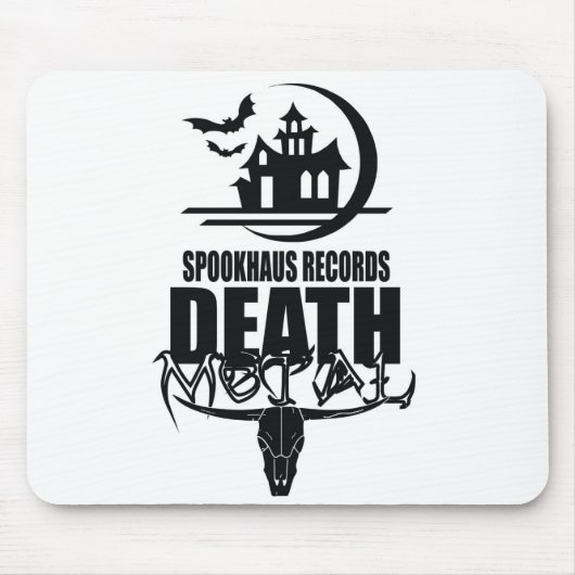 Spookhaus Plattenen-Todesmetalllogo Mousepad (Vorne)