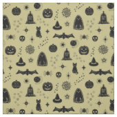 Spookie-Dinge Muster - Gold + Kohlestoff Stoff (Muster)