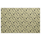 Spookie-Dinge Muster - Gold + Kohlestoff Stoff (Fat Quarter (45,7 x 55,9 cm))