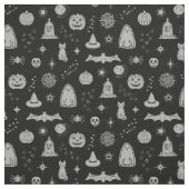 Spookie-Dinge Muster - Kohle + Nebelstoff Stoff (Muster)