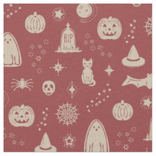 Spookie-Dinge Muster - Ruby + Dove Fabric Stoff