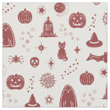 Spookie-Dinge Muster - Schnee + Ruby-Stoff