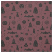 Spookie Dinge Muster - Wein + Kohlestoff Stoff (Muster)