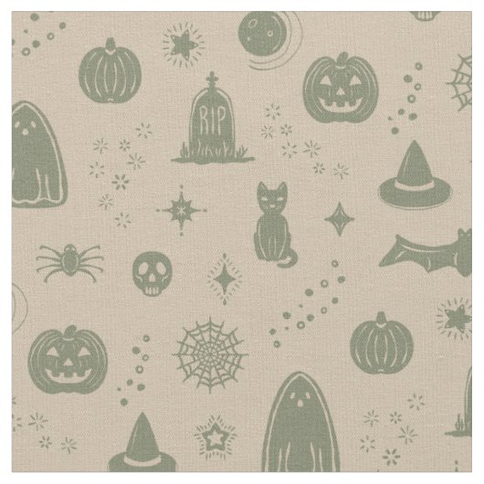 Spookie Things Muster - Dove + Sage Stoff (Nahaufnahme)