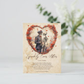 Spookije nach Liebe ein paar Vintage Halloween Postkarte (Stehend Vorderseite)