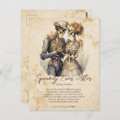 Spookije nach Liebe Vintages Halloween Postkarte (Vorne/Hinten)