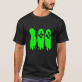 Spookiness vereinfacht: Das klassische Grün "BOO" T-Shirt (Vorderseite)