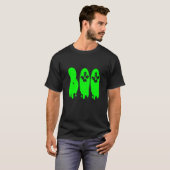 Spookiness vereinfacht: Das klassische Grün "BOO" T-Shirt (Vorne ganz)