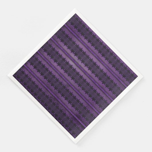 SPOOKING LILA LACE SEHEN HALLOWEEN PATTERN SERVIETTE (Ecke)