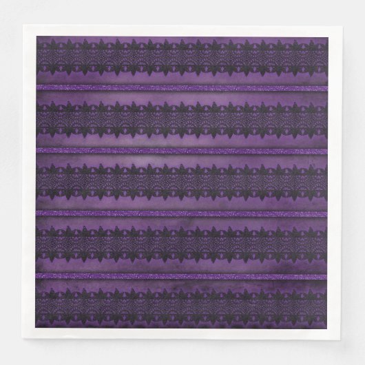 SPOOKING LILA LACE SEHEN HALLOWEEN PATTERN SERVIETTE (Vorderseite)