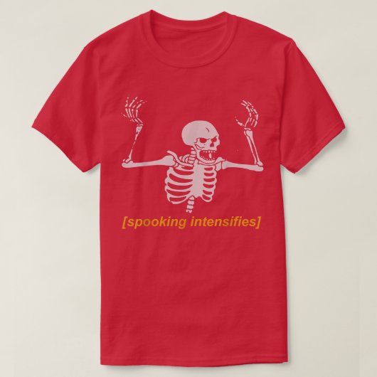 Spooking verstärkt Beängstigende Skelettmuskulatur T-Shirt (Design vorne)