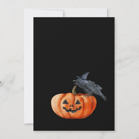 Spookios niedliches Halloween-Party Einladung (Rückseite)