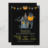 Spookios niedliches Halloween-Party Einladung (Vorne/Hinten)