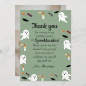 Spookke Kürbiskröten zwischen dem 1. Party Dankeskarte (Vorne/Hinten)