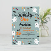 Spookke Kürbiskröten zwischen dem 1. Party Einladung (Stehend Vorderseite)