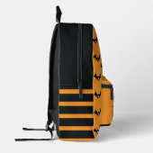 Spookke Niedliche Hexen Burnt Orange & Black Hallo Bedruckter Rucksack (Links)