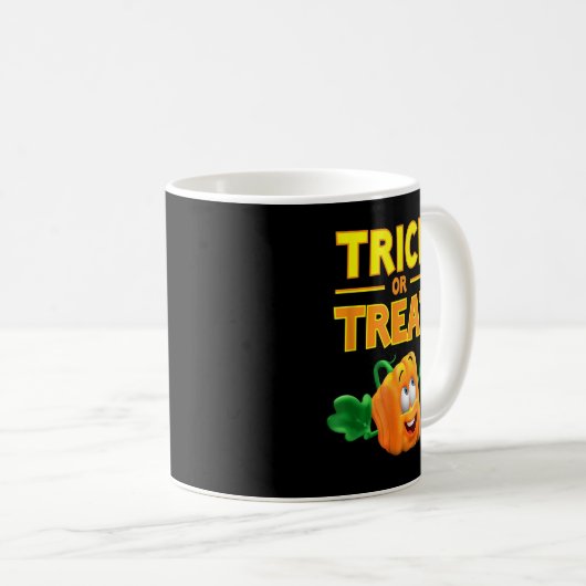 Spookley der Square Pumpkin Trick oder Treat Hallo Kaffeetasse (VorderseiteRechts)