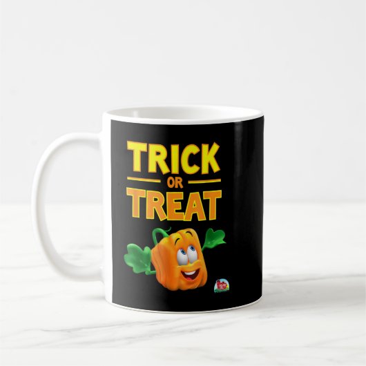 Spookley der Square Pumpkin Trick oder Treat Hallo Kaffeetasse (Links)