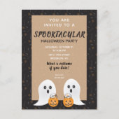 Spookltacular Halloween-Party Ghost Trick oder Tre Einladungspostkarte (Vorderseite)