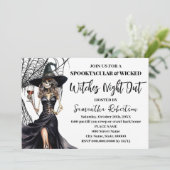 Spookltakuläre Halloween-Hexen-Girls-Nacht-Out Einladung (Stehend Vorderseite)