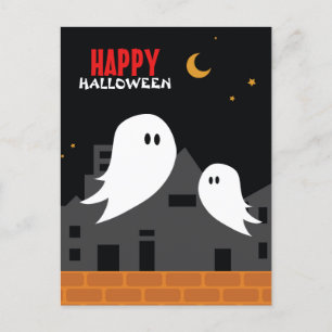 Spookokes Geisterstadt halloween Cartoon niedlich Postkarte