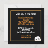 Spookokes Niedliches Kürbis Ghost Halloween-Kostüm Einladung (Rückseite)