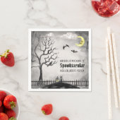 Spookoktacular Halloween-Party Wasserfarbe Serviette (Beispiel)