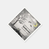 Spookoktacular Halloween-Party Wasserfarbe Serviette (Ecke)