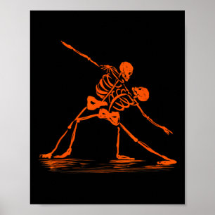 Spookoktober Tanzen Skeletts Meme Poster