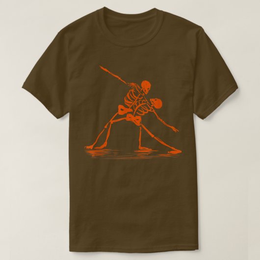 Spookoktober Tanzen Skeletts Meme T-Shirt (Design vorne)